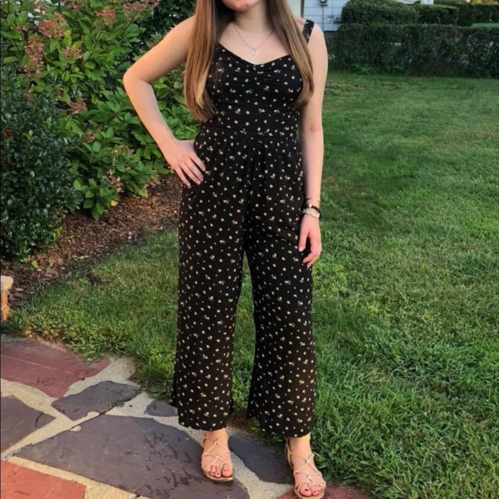 Black Floral Jumpsuit